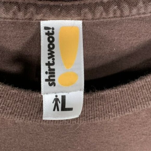 Shirt.Woot! Size Large Birds Book Brown T Shirt Short Sleeve - Picture 2 of 6